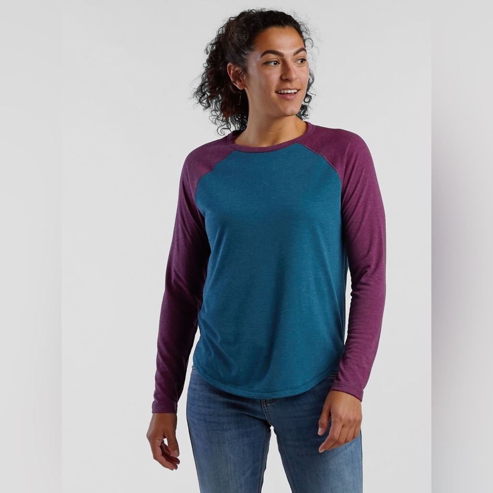 Title Nine Women's Long Sleeve Tee - Purple and Teal